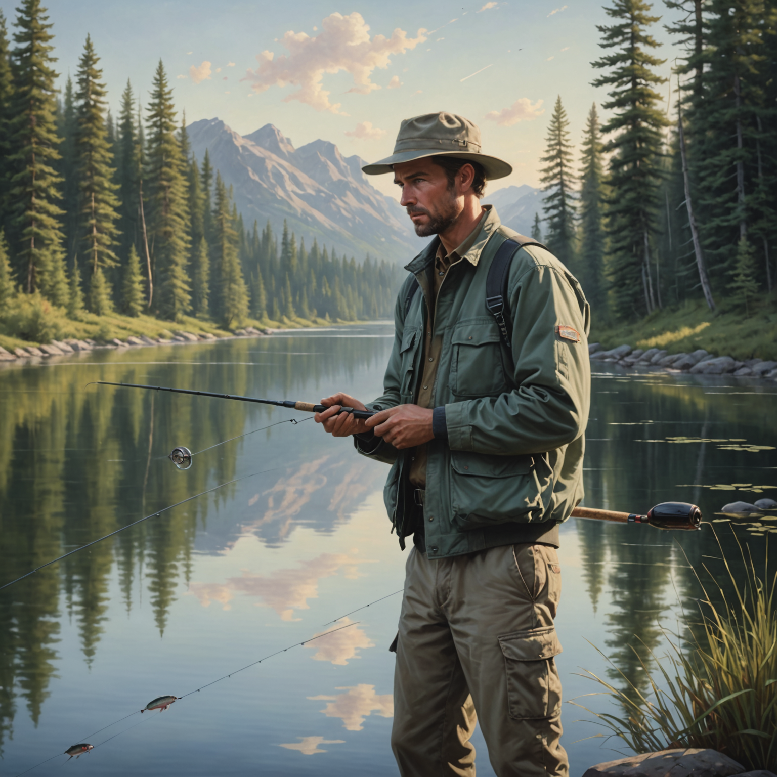 Angler demonstrating a proper hook set technique