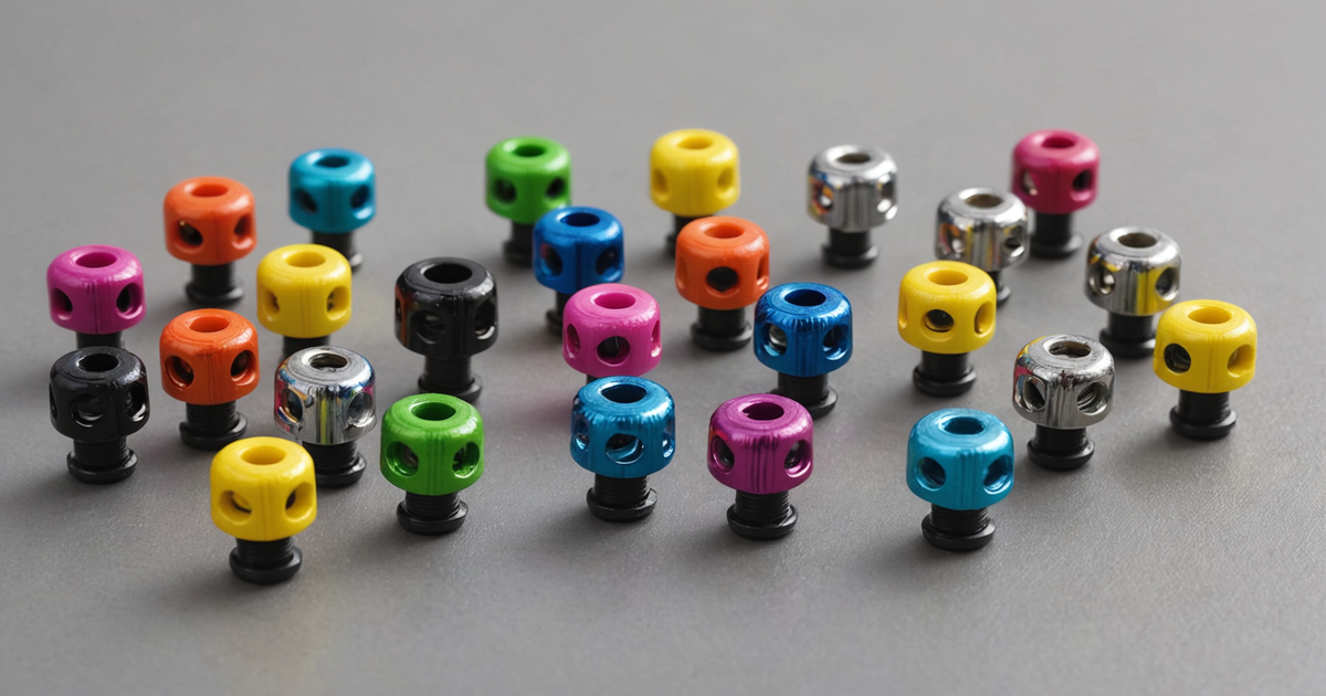 Examples of jig heads with different colours and materials