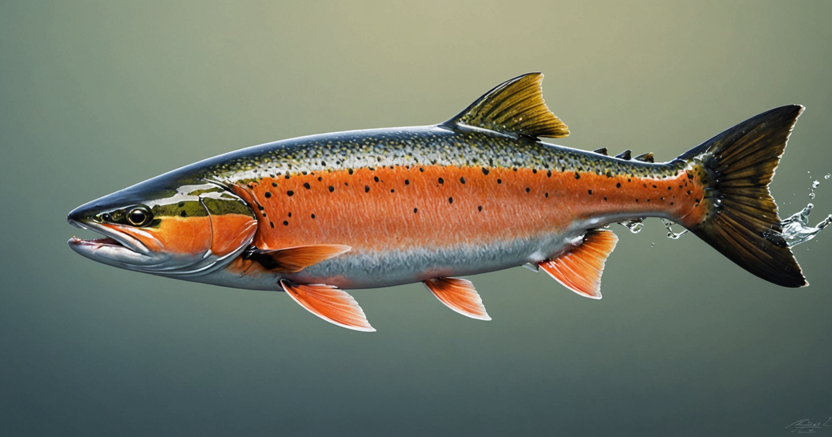 Illustration of a single salmon flasher in action