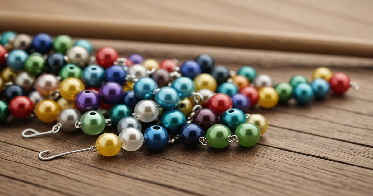 Diagram showing different rigging methods for fishing beads