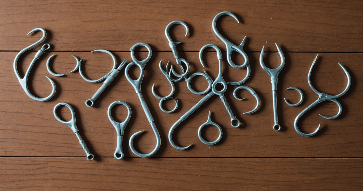 Illustration of different hook styles and their applications