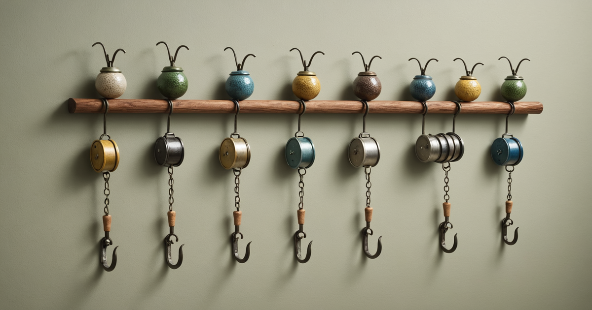 Illustration of different types of fishing weight hooks