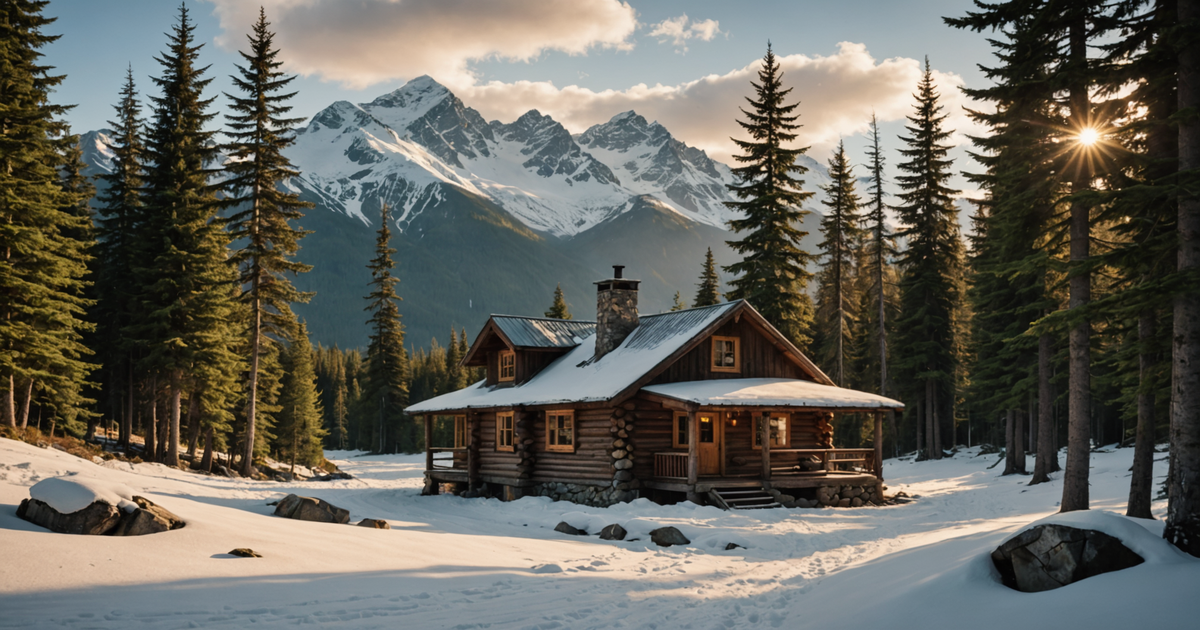 A cosy cabin at Safari Lodge Seward surrounded by Alaskan wilderness