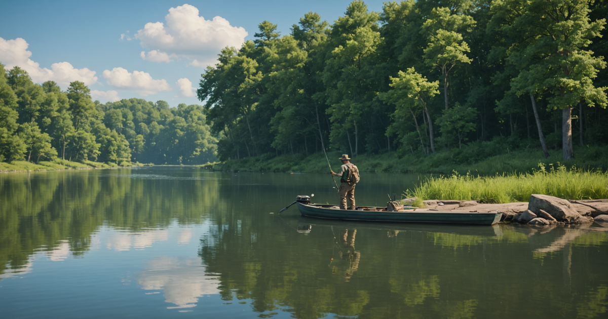 An angler demonstrating the correct technique for presenting bait near submerged structures.