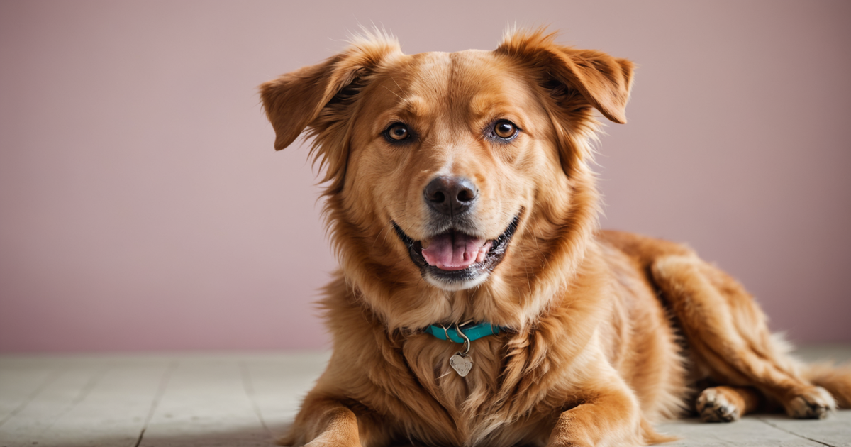A happy, healthy dog with a shiny coat, indicating the benefits of fish oil
