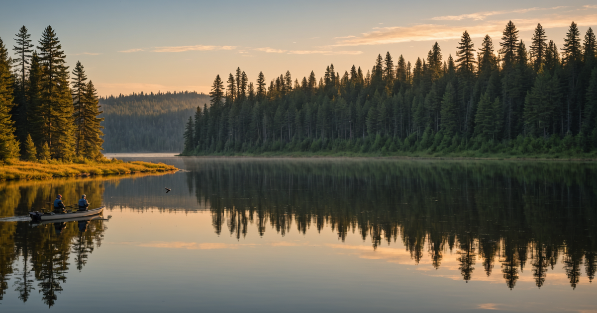 Anglers fishing at sunrise near Talon Lodge