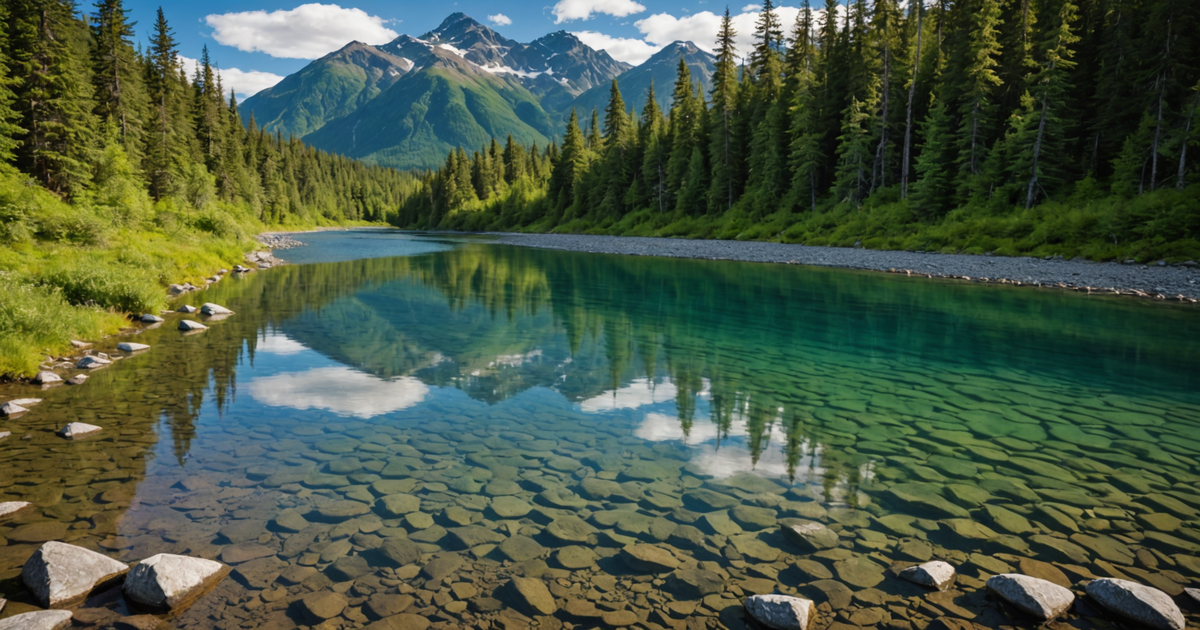 A pristine Alaskan river full of salmon, illustrating the natural habitat where wild Alaskan salmon are sourced.