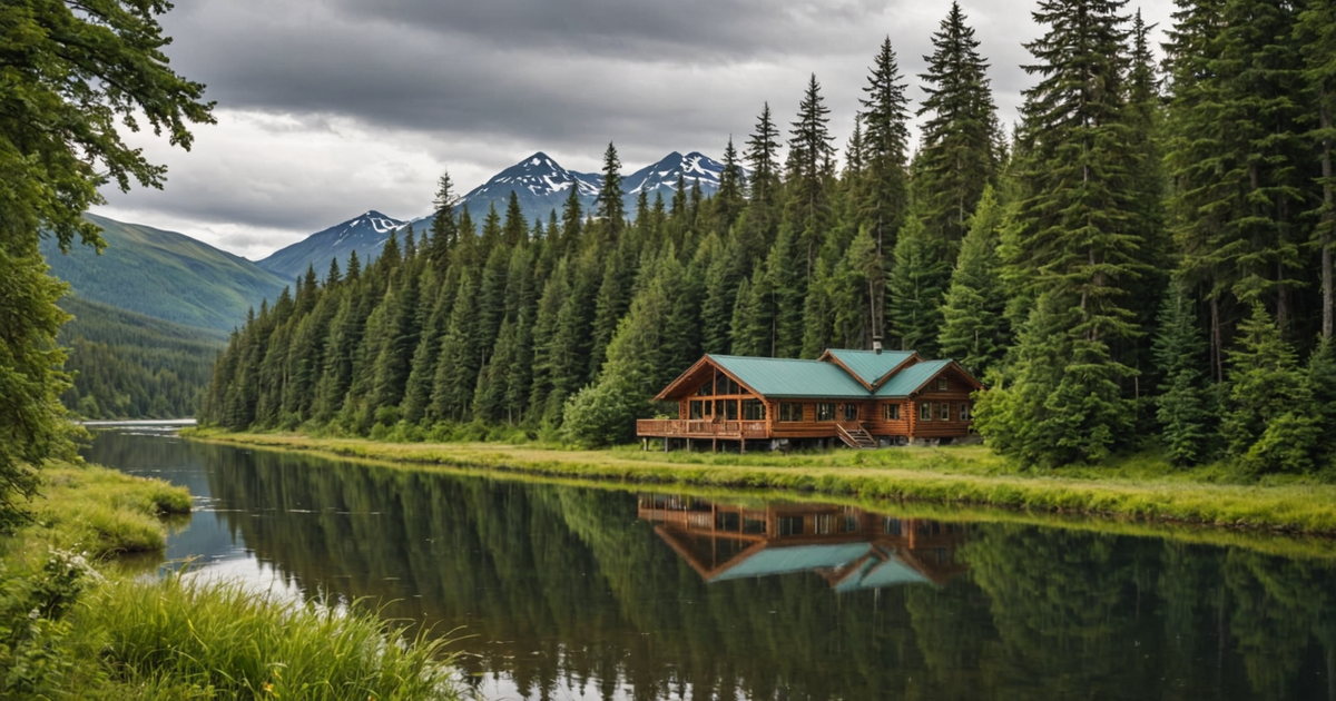View of Royal Coachman Lodge on the Nuyakuk River