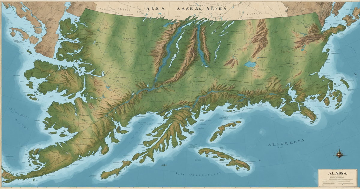 A map of Alaska highlighting major Chinook salmon fishing locations