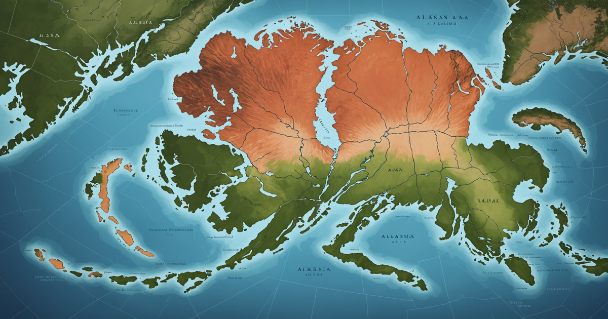 A map highlighting different salmon species regions in Alaska