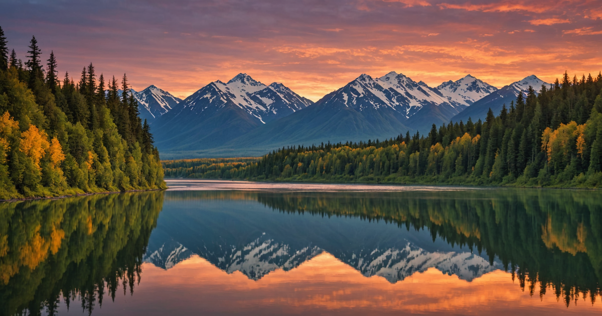 A breathtaking view of the Kenai River at sunrise, highlighting the natural beauty of Alaska.