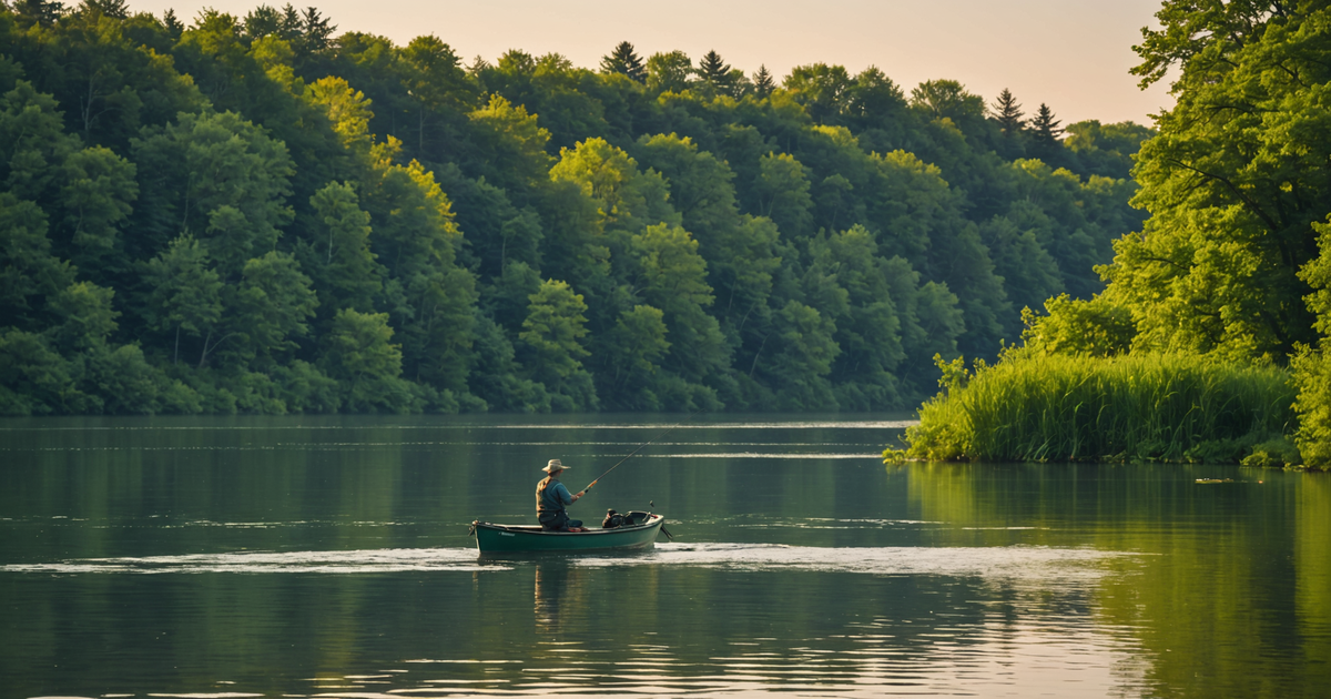 Ontario Lake Fishing Scene