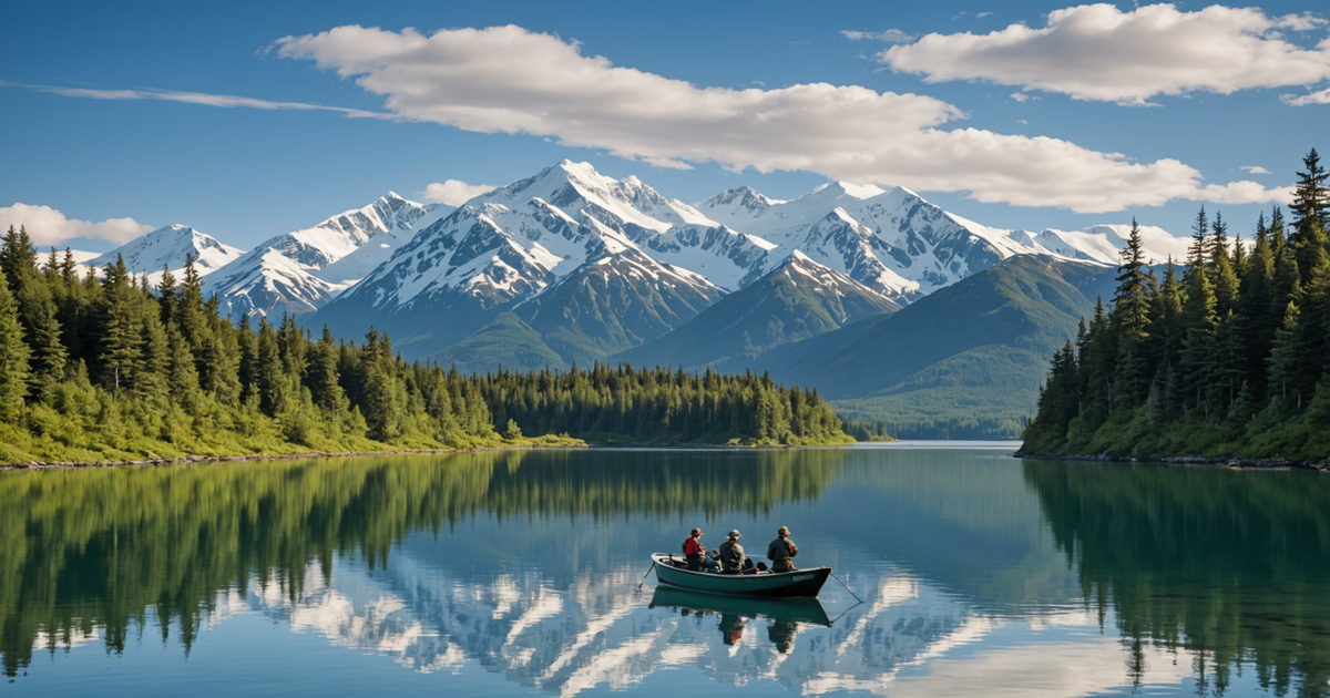 Guided fishing tour in Alaskan waters