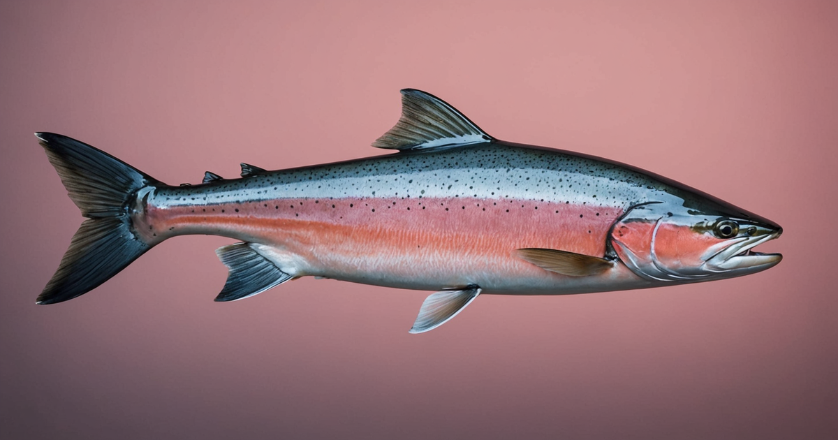 A vibrant Pink Salmon showcasing its unique hump