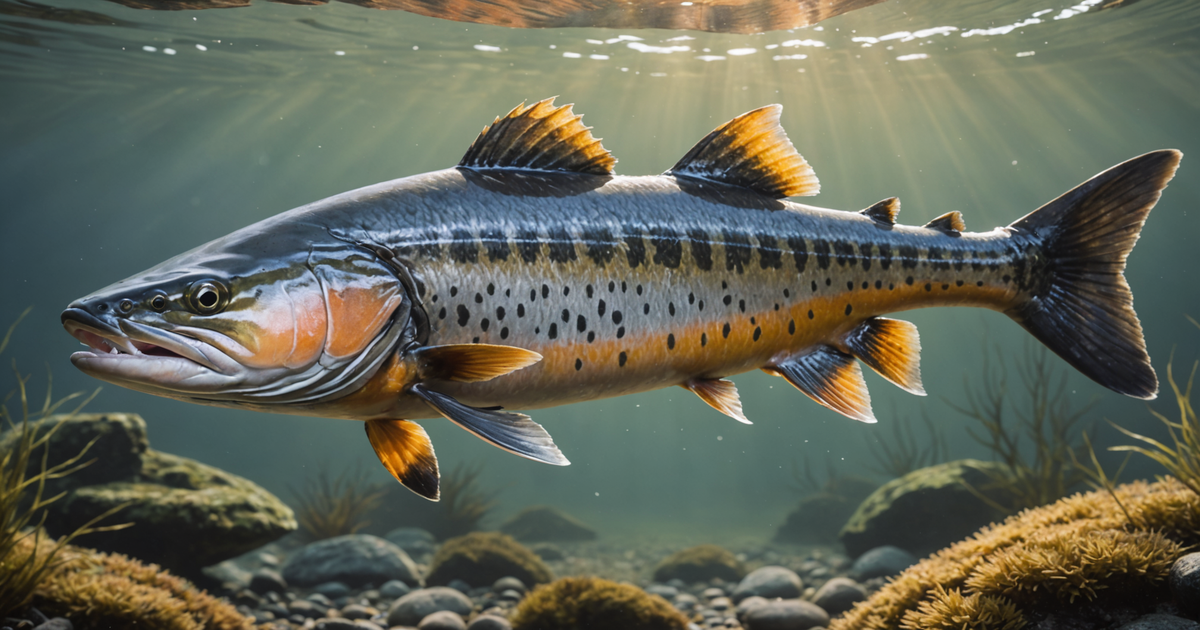 A Chum salmon displaying its distinctive calico patterns.