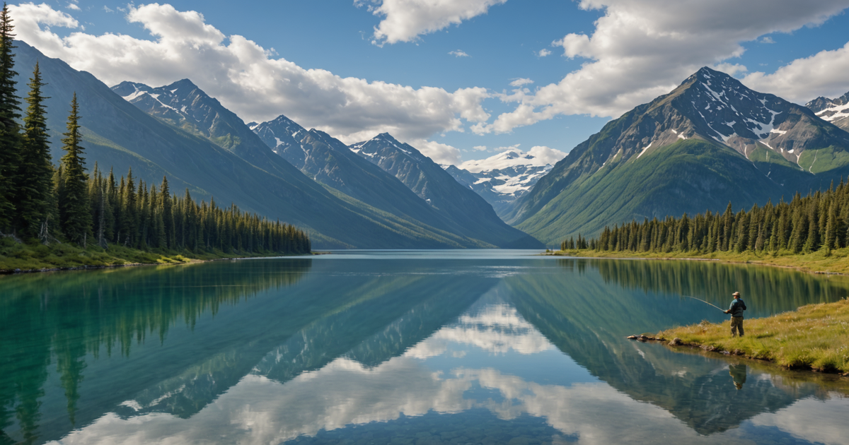 Fishing in Pristine Alaskan Wilderness