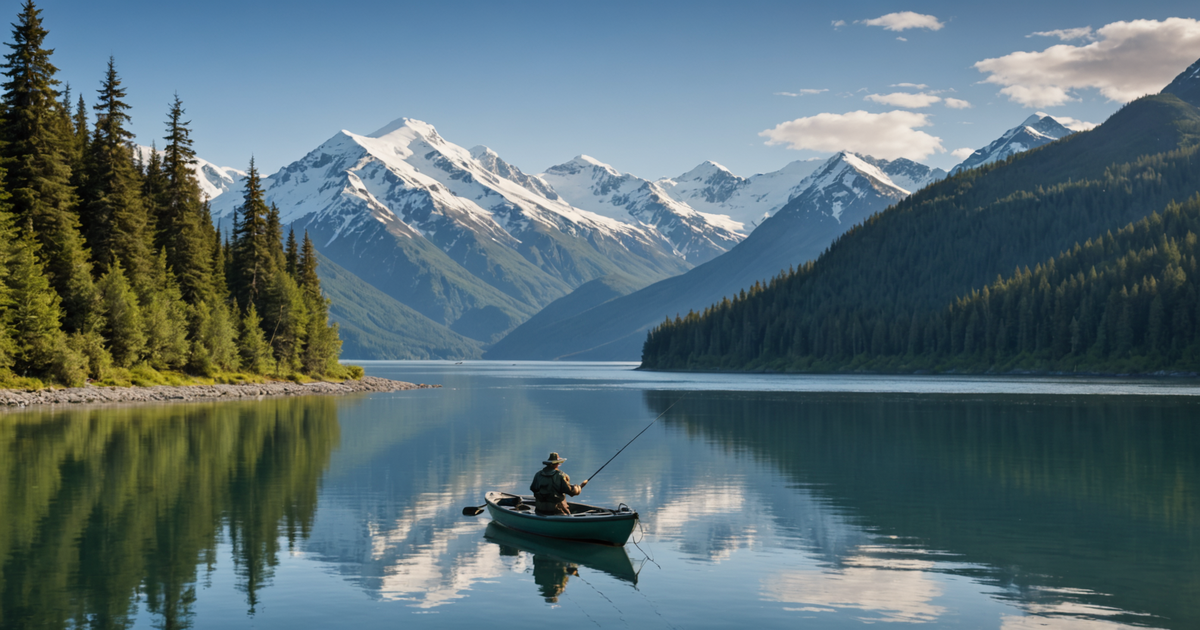 Angler Mooching in Alaskan Waters