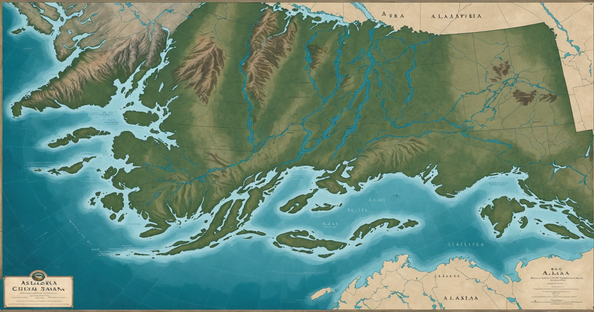A detailed map highlighting chum salmon migration routes in Alaska