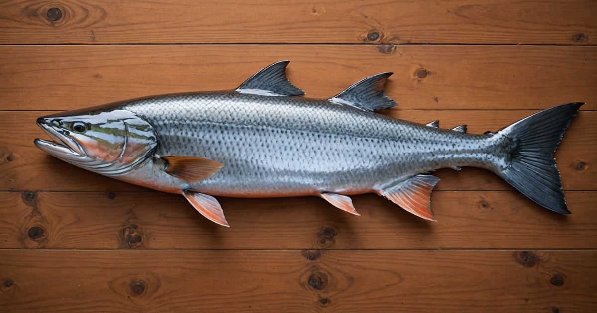 A massive king salmon caught in Alaska