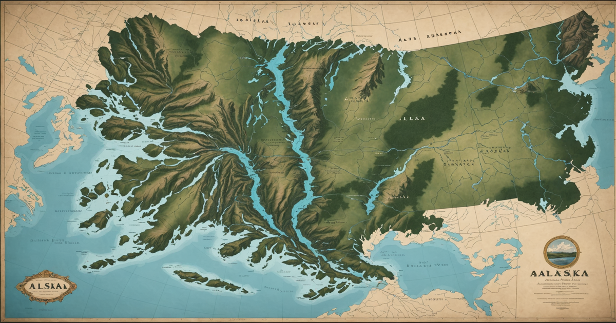 A detailed map of Alaska showing key salmon spawning rivers and fishing locations
