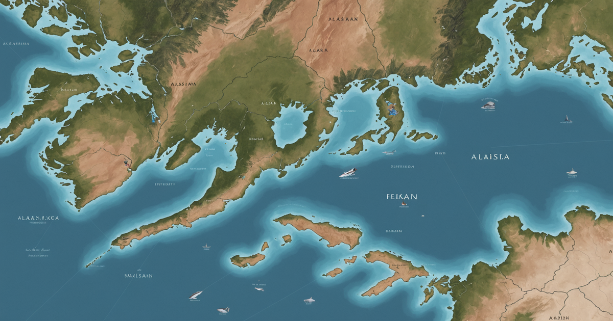 A map showing the distribution of salmon sharks in Alaska