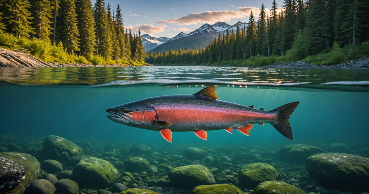 King Salmon in Alaskan River