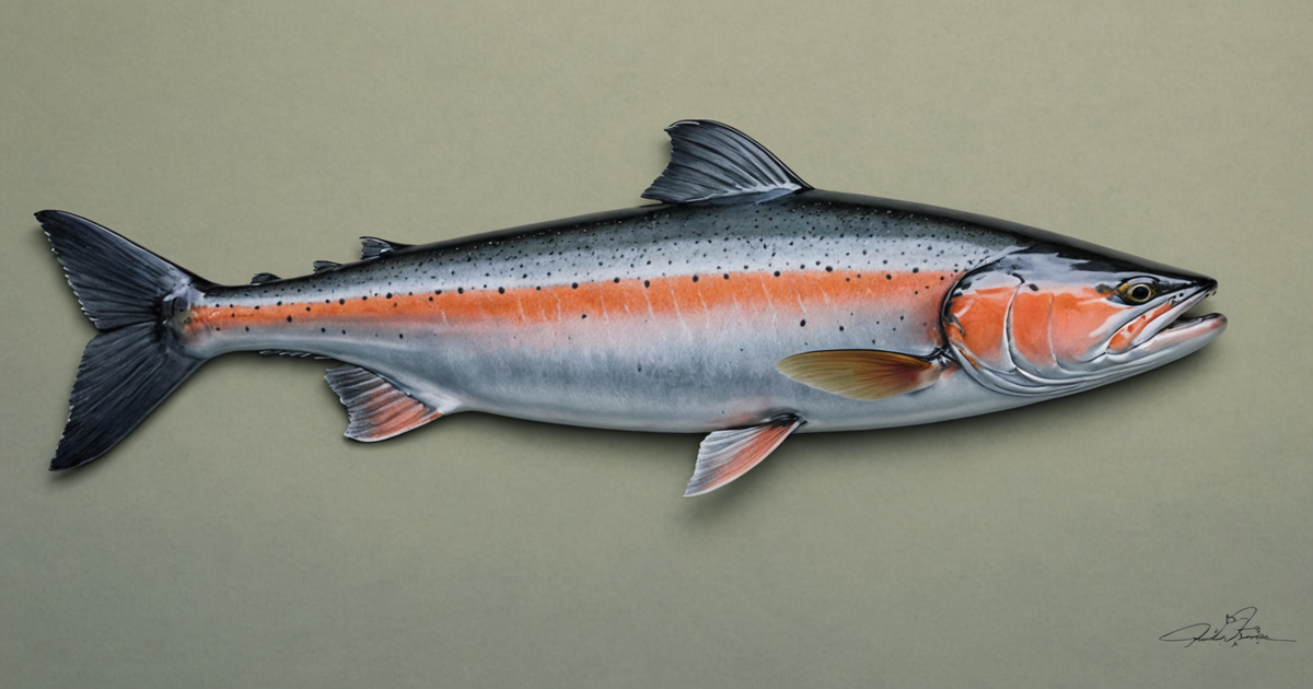 Illustration of King Salmon highlighting key physical features