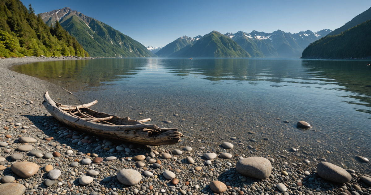 A tranquil scene of Resurrection Bay, highlighting the clean and preserved natural environment.