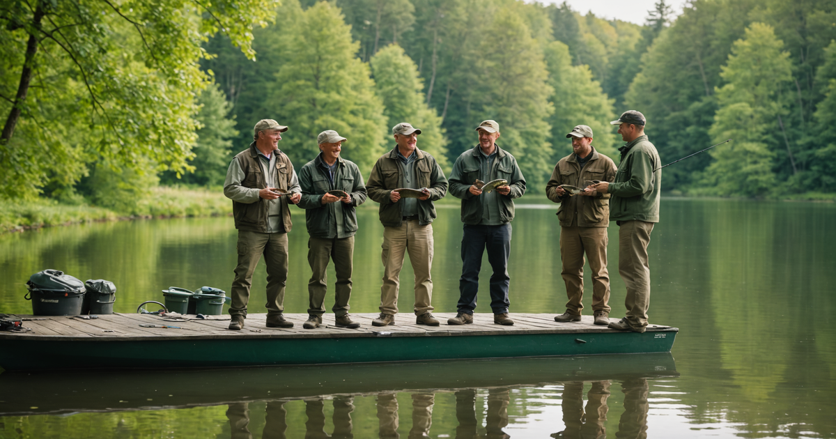 A group of anglers with their catch on a guided trip