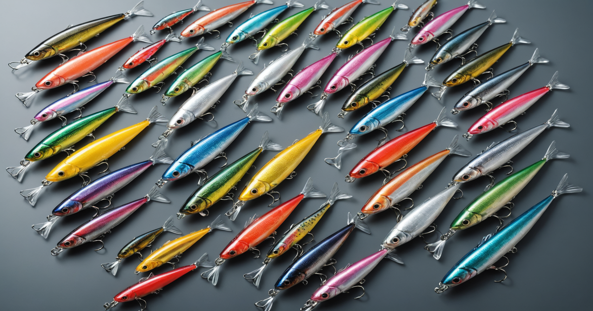 A selection of artificial lures for silver salmon fishing