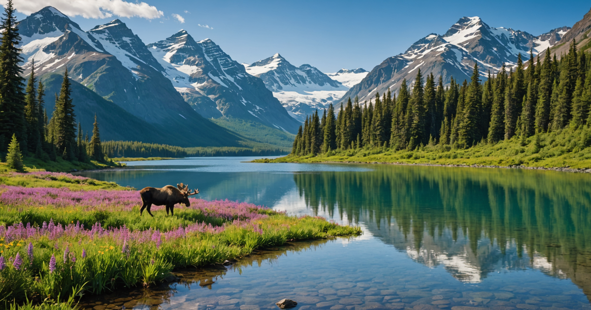 Scenic view of Alaskan wilderness