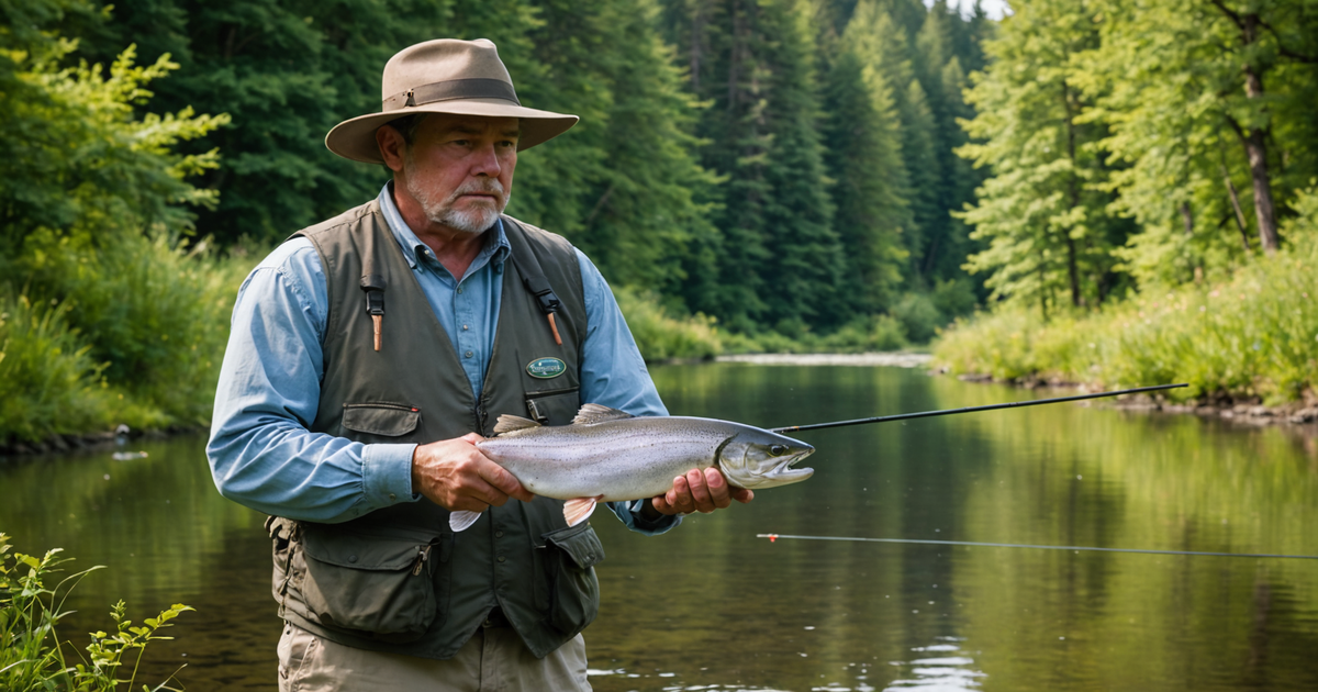 An angler demonstrating effective king salmon fishing techniques