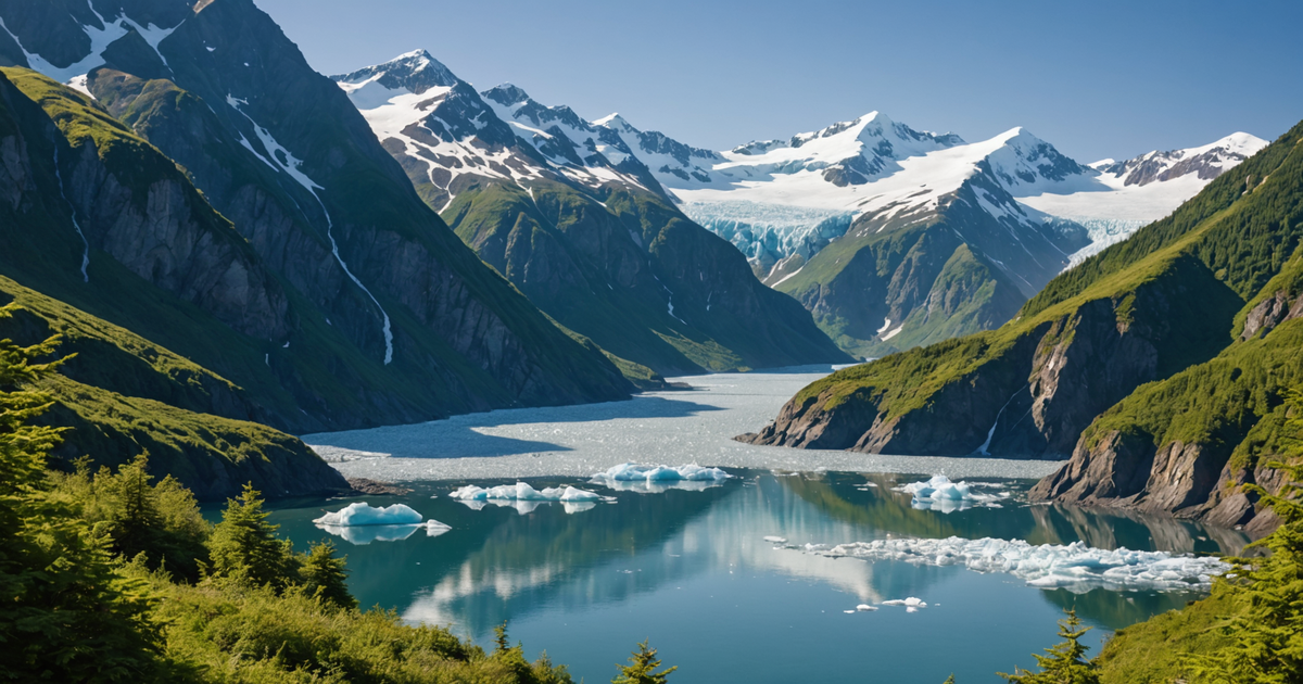 The stunning landscape of Kenai Fjords National Park, with its glaciers and wildlife.