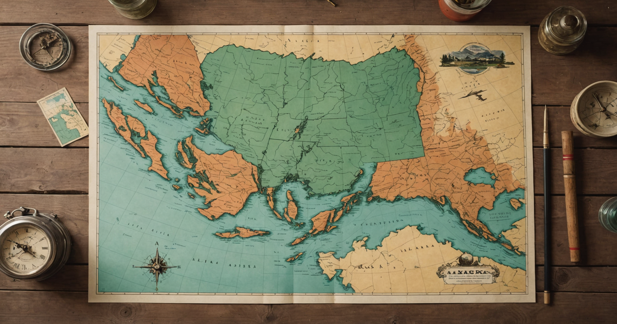 A map of Alaska highlighting popular salmon fishing locations and travel routes.