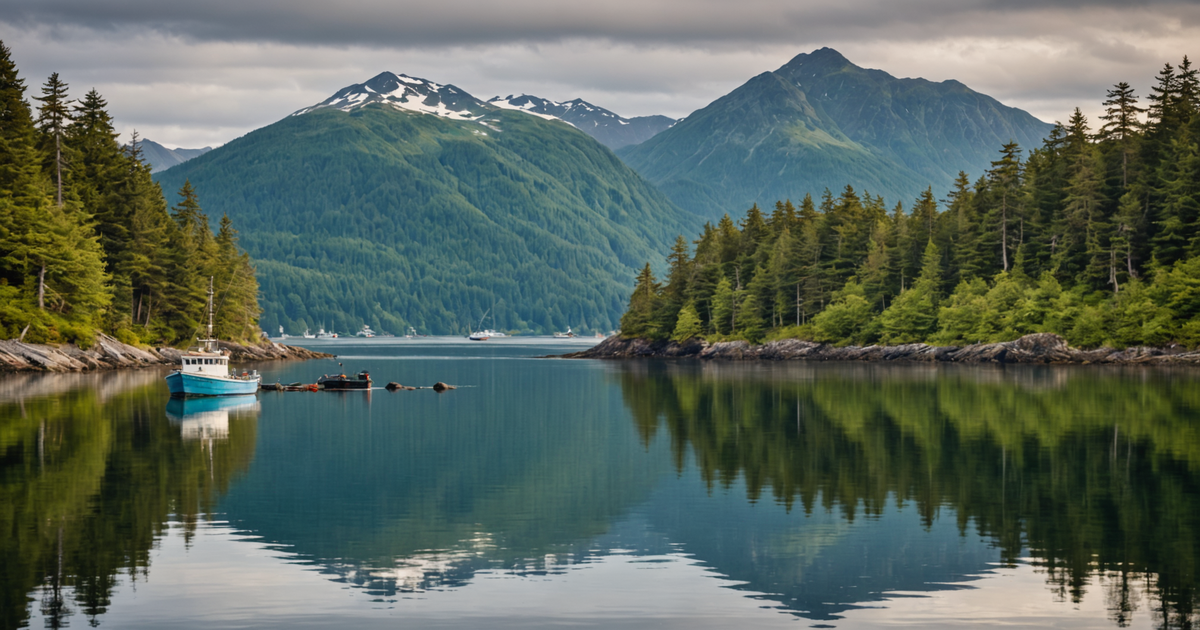 Stunning view of Sitka's fishing waters