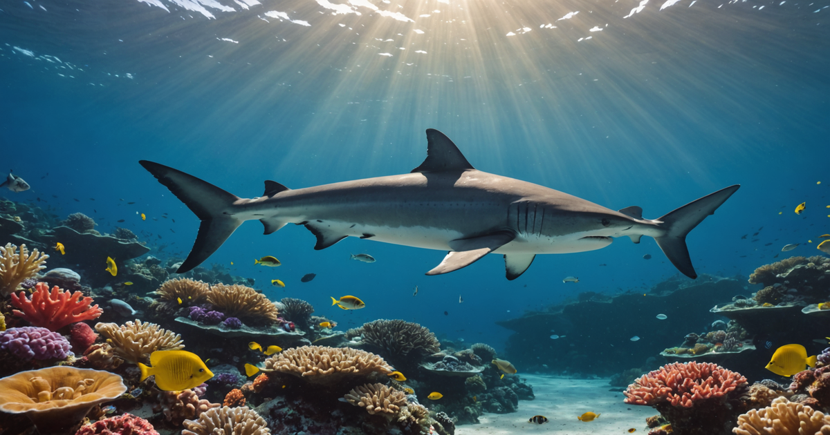 An illustration of the diverse marine life in Alaskan waters, highlighting the salmon shark
