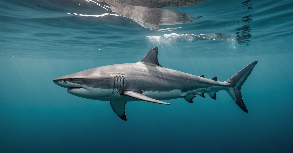 A salmon shark swimming in the waters of Alaska