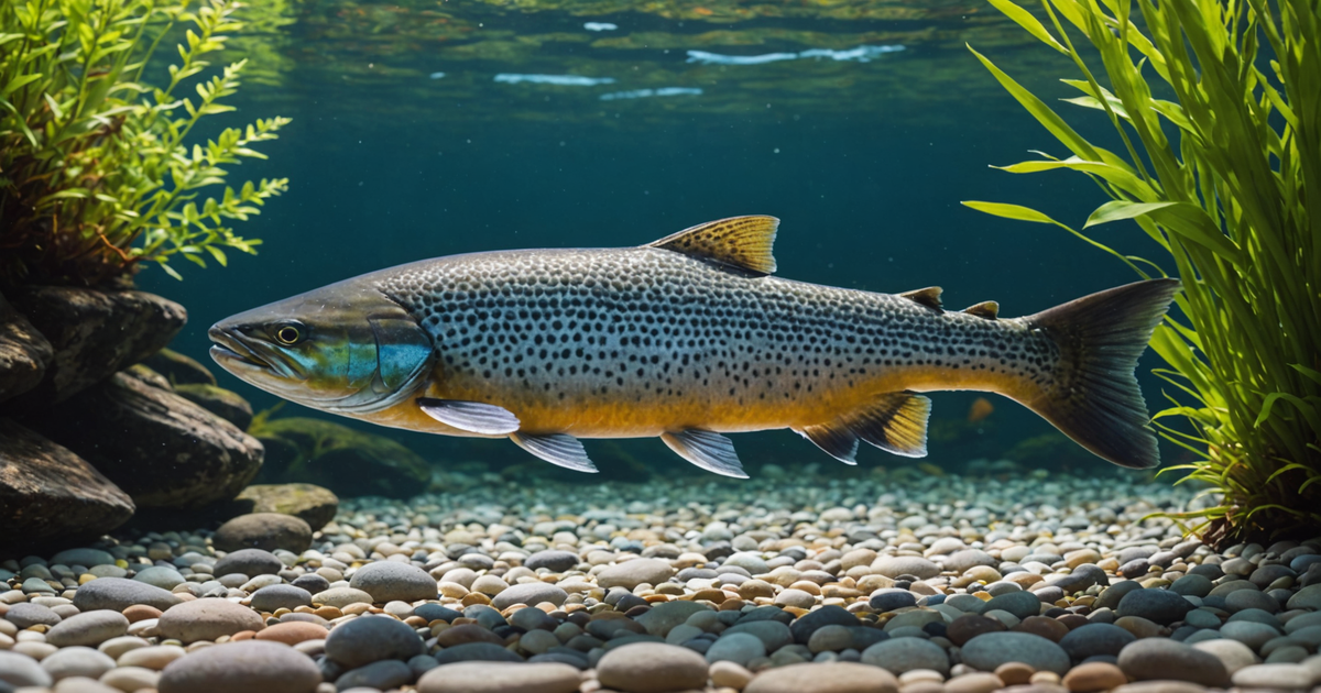 Chinook salmon in its natural habitat