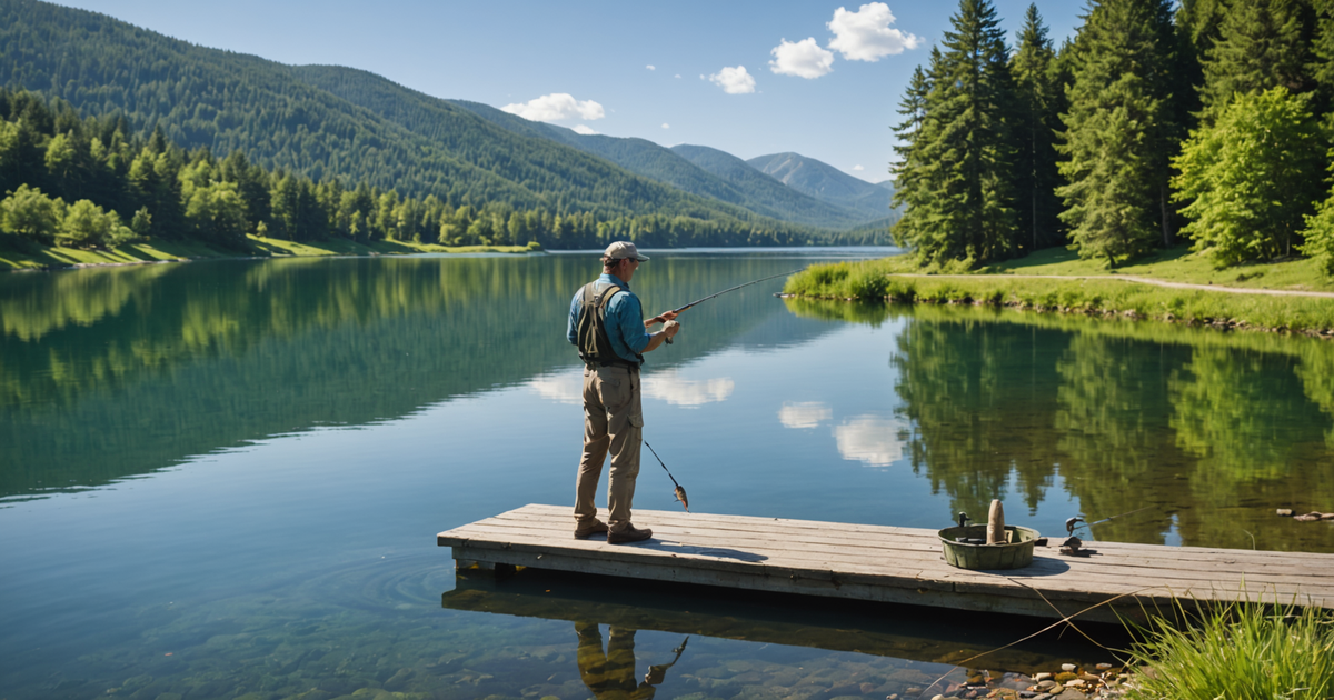 An angler practising catch and release to promote sustainability