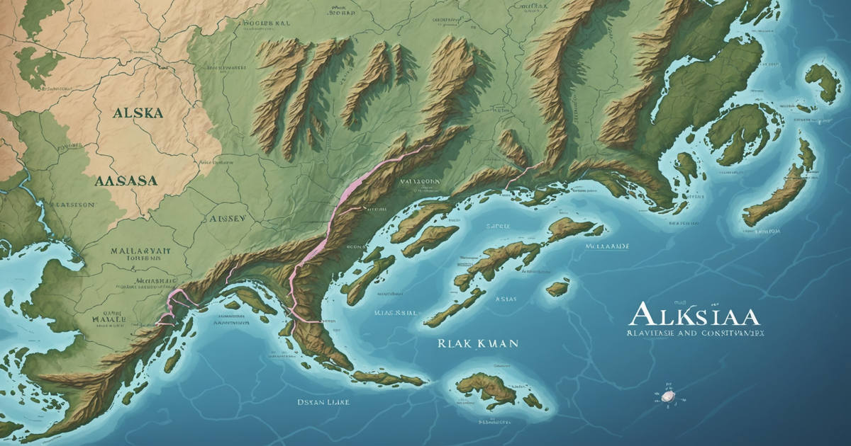 A detailed map indicating typical pink salmon migration routes in Alaska.
