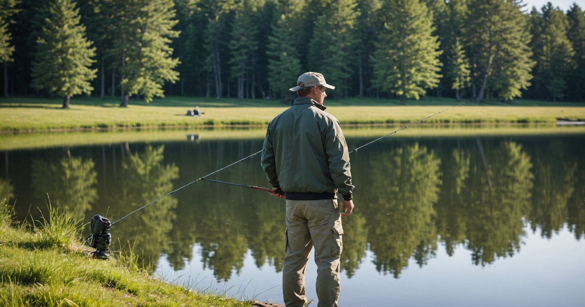 An angler practising catch and release fishing