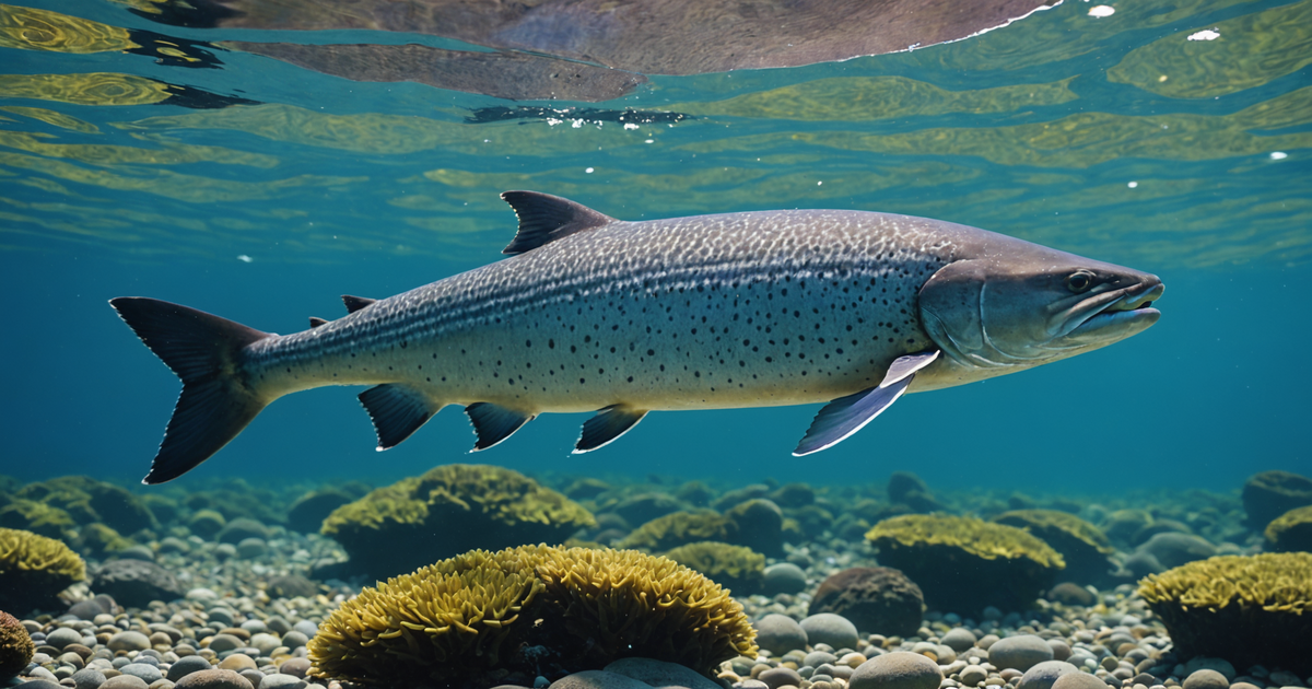 A majestic Chinook salmon in Alaska's pristine waters