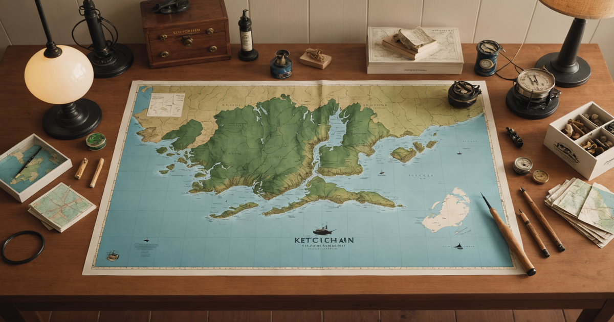 A map of Ketchikan's prime fishing locations