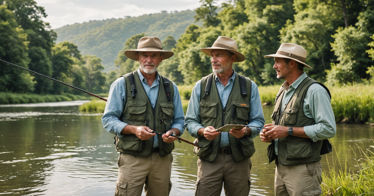 An experienced fishing guide assisting anglers on a river, showcasing the benefits of guided trips.