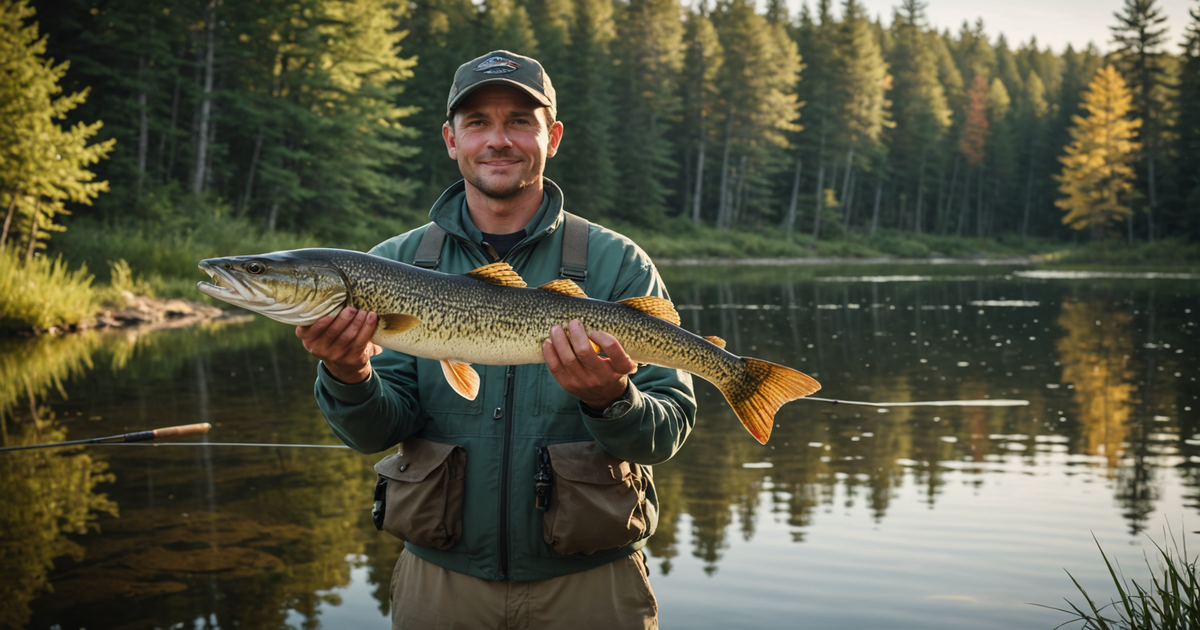 Angler holding a large northern pike