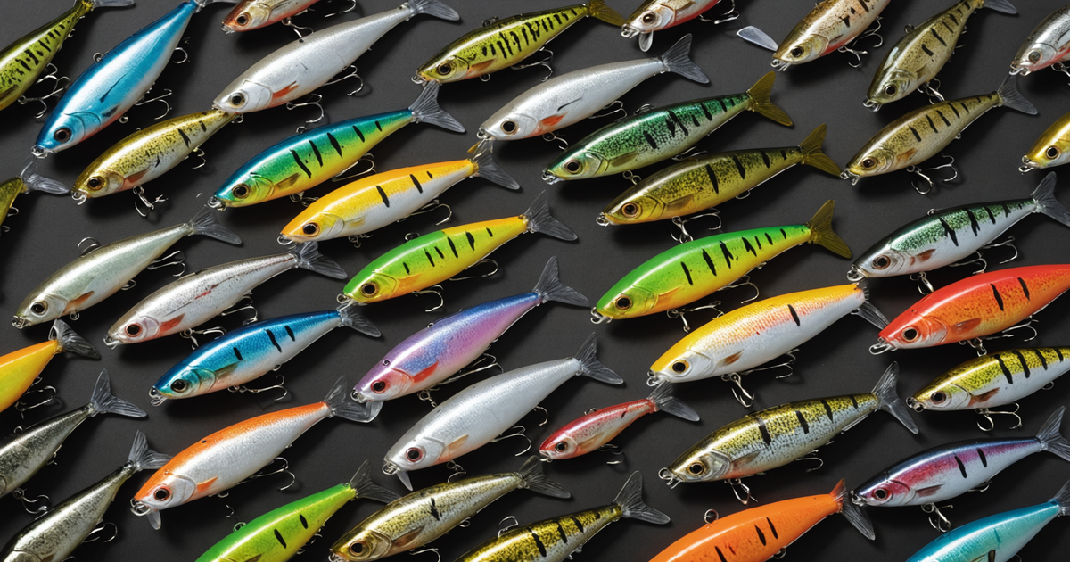 A selection of topwater lures and spinnerbaits ideal for pike fishing