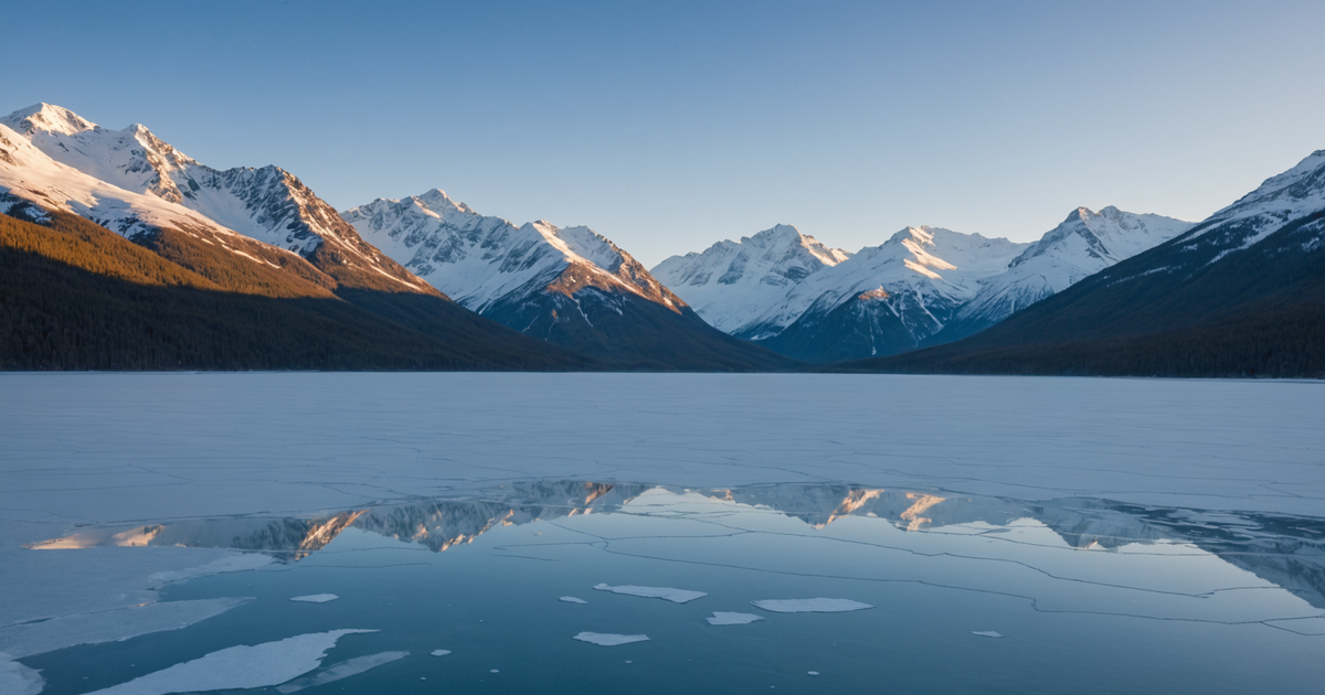 Frozen Lake in Alaska